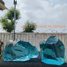 1件大號淺藍色熔融石英鏡面石，居家裝飾飾石配件，精緻紋理細節，光滑拋光表面 - 淺藍色 - 查看 3
