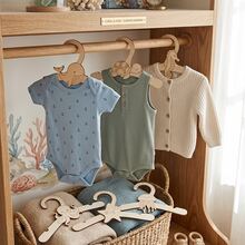 Wooden Baby/Kids Clothes Hanger, DIY Creative Wild Animal Zoo Kindergarten Decor Storage Rack - Multicolor - View 7