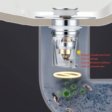 Pop-Up Drain Core With Filter Basket, Suitable For Washbasin, Sink, Bathroom, Kitchen, Bathroom Accessories Bathroom Tools - Bouncing Core Drainer - View 5