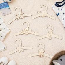 Wooden Baby/Kids Clothes Hanger, DIY Creative Wild Animal Zoo Kindergarten Decor Storage Rack - Multicolor - View 1