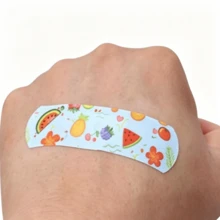 30/50/100pcs Cartoon Fruit Series Anti-Friction Adhesive Bandages, Creative Emergency Plasters With Multiple Cartoon Patterns To Choose From - View 5