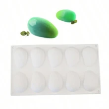 1 pieza Molde de silicona con forma de mango para postre mousse, DIY 6 filas o 10 filas, molde para helado de mango, chocolate, accesorios de cocina para el hogar, cajas para pasteles, bandeja de aperitivos. - Multicolor - Ver 7