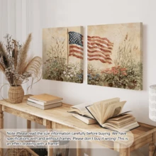 1pc Vintage Style Wall Art Poster, July 4th Art Print, American Flag Painting Print, Independence Day Art, American Decor, Independence Day Wall Art, Framed Or Unframed, Room Decor, Home Decor, College Dorm Apartment Decor, Hotel, Home, Living Room, Bedroom, Bathroom And Office Wall Decor Gift - A - View 11
