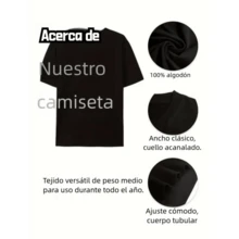 Krometka Men's Short-Sleeved T-Shirt With English Slogan And Landscape Print, Casual And Versatile Style - 白色 - 查看 3