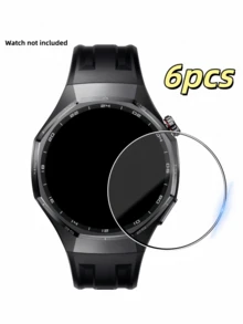 (Lot de 6) Compatible pour Hw Watch GT 6/GT 6 Pro/GT 5/GT5 Pro/Watch GT 4/Watch GT Runner 2/Watch Ultimate 41mm/42mm/43mm/46mm, protecteur d'écran en verre trempé anti-rayures, compatible avec la coque, HD ultra, sans bulles, installation facile - 6 pièces - Voir 16
