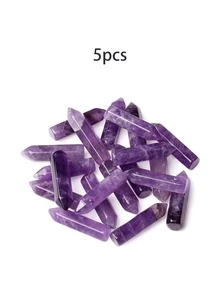 Bộ 5 chiếc đũa pha lê mini hình trụ nhọn, năng lượng 7 luân xa, đá bỏ túi, thạch anh tím tự nhiên mài bóng hình lục giác nhọn, đá quý cân bằng năng lượng dùng trong thiền định, quà tặng bộ đũa pha lê - Nhiều màu - Xem 14