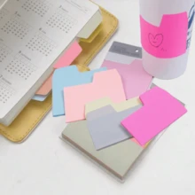 90 hojas de notas adhesivas de índice de 6 colores, marcadores de página codificados por colores, etiquetas autoadhesivas para anotaciones en libros, pegatinas para planificador escribibles, adecuadas para la escuela, la oficina, la lectura, útiles escolares - Unitalla - Ver 3