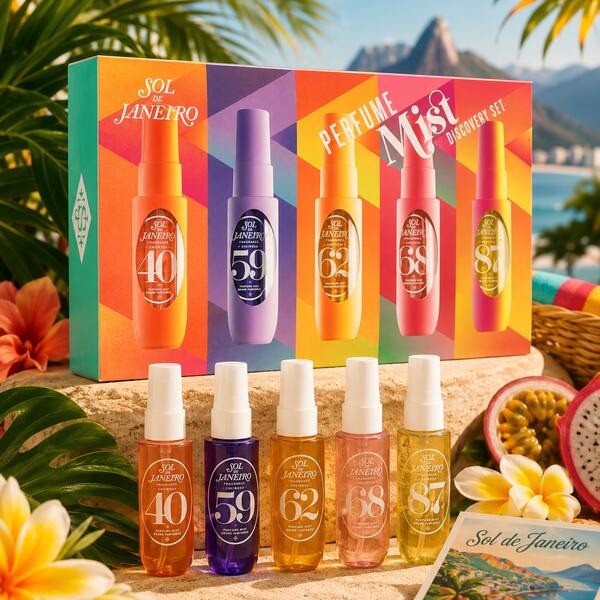  SOL DE JANEIRO Cheirosa Perfume Mist Discovery Set – Gift Set Of 5 Perfumed Body & Hair Mists – 30ml Travel Sizes