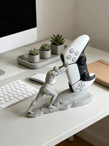 Soporte universal para controlador de juego Sisyphus | Compatible con // SS/SWITCH PRO Multiplataforma | Diseño integrado de pantalla/almacenamiento | Material ABS estable y antideslizante | Colocación en el escritorio | Esencial para la decoración de la sala de juegos - Soporte universal para mando de videojuegos Sisyphus - Ver 5