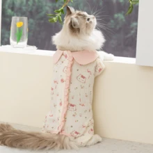 Roupa de Estimação com Estampa Fofa de Urso: Roupa de Estimação Confortável com Gola Peter Pan Feita de Tecido Macio, Ideal para Páscoa, Uso Diário e Presentes de Aniversário, Escolha Perfeita para Vestuário de Estimação - Rosa chiclete - Visão 7