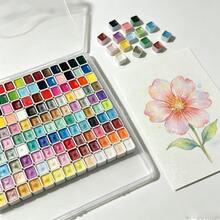 150色珠光水彩颜料，固体包装，适用于中国传统绘画、唐卡书法、彩色绘画 - 套裝 - 查看 6
