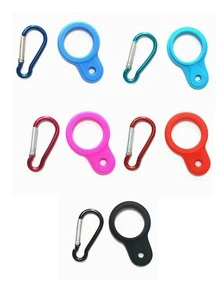 6 Colors Random Outdoor Sports Water Bottle Hook (3 Silicone Rings + 3 Carabiners) - Durable Beverage Hook, Combines Portable Carabiner And Running Water Bottle Clip, Practical Backpack Accessory, Christmas Gift, Outdoor Hiking/Climbing Portable Hook And Backpack External Attachment Accessory - Multicolor - View 11