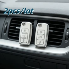 适用于大众途观、高尔夫、速腾、Polo、Caddy MK6 三键汽车钥匙套 2 件装 - 彩色 - 查看 7
