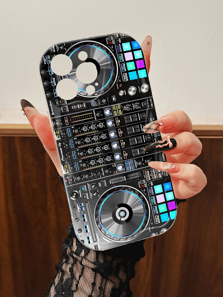 DJ 唱片创意印花赛博朋克透明防摔手机壳,高品质透明硅胶极简可爱全包防摔亮面手机壳,适用于 17/17 Pro Max/16 Pro Max/16 Plus/15/15 Pro Max/15 Pro/15 Plus/11/12/13/14/16 Pro Max/XS/XR/11 Pro/11 Pro Max/12 Pro/12 Pro Max/13 Pro/13 Pro Max/7 Plus/14 Pro/14 Pro Max/14 Plus/16 Pro/16 Plus/7 Plus/8 Plus/8/SE2 - 彩色 - 查看 1