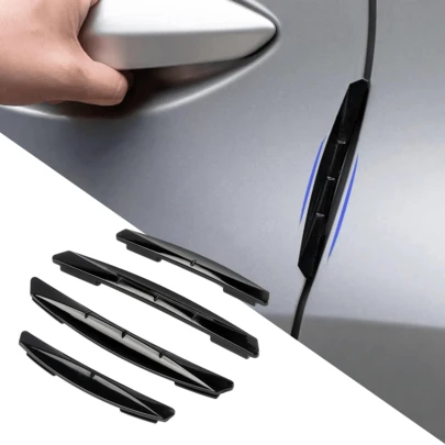 4pcs Car Door Edge Guards, Front & Rear Door Scratch Protector Bumper Strips, Door Frame Protective Trim, Fit Most Vehicle Models