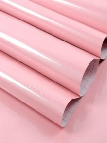 1卷亮粉色乙烯基壁纸，自粘式，防水防油，可移除，适用于厨房台面、橱柜表面、家具翻新、卧室装饰墙、家居装饰等。尺寸：40厘米*500/300/100厘米 - 粉亮閃閃 - 查看 7