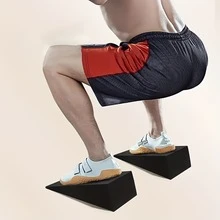 2pcs Adjustable Slant Squat & Calf Stretch Board - Heavy Duty Non-Slip Yoga Blocks With Slant Mechanism, Home Gym Leg Recovery And Strength Training Equipment For Deep Stretching - Improve Balance, Muscle Stability - Suitable For Yoga, Squats, Calf Raises - Durable Black Fitness Blocks For All Fitness Levels - Perfect For Leg Workouts, Squats And Stretching Exercises - Black - View 4