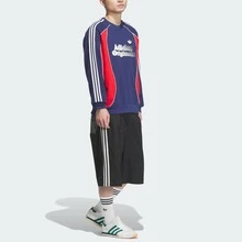 adidas originals RETRO REMIX CREW 蛇年 RS M SWEAT CREW 舒適寬鬆撞擊色復古運動長袖衛衣 男款 深藍 - 藍色 - 查看 5
