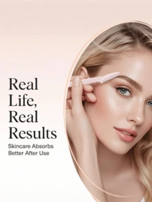 Pink Eyebrow Razor Set, Eyebrow Trimmer/Razor, Exfoliating Razor, Body Hair Removal Tool And Women's Eyebrow Razor Set With Long Handle Blade And Precision Protective Cap, Suitable For Daily Or Travel Use, Easy-To-Use Neutral Eyebrow Trimmer, Can Be Used For Trimming And Shaping Eyebrows - One Size - View 4