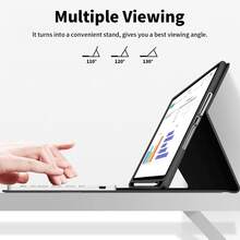 適用於 Galaxy Tab、Pad SE 的鍵盤保護殼，附可拆卸式無線藍牙鍵盤與筆桿收納槽（不含筆桿），輕薄輕量支架保護套 - View 6