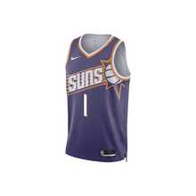 Nike Dri-Fit  Alphabet And Number Print Color Block V-Neck Sleeveless 23-24 Season Phoenix Suns Devin Booker #1 Basketball Vest, Men's, Purple - Purple - View 15