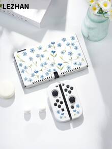 Blue Floral Pattern Protective Case, Compatible With New Switch 2 (2025), Switch NS/Switch OLED/Lite, Accessories For Switch 2 Console, Full Set Including Storage Pouch, Card Slot Base, Switch Protective Cover, Romantic Gift For Switch Players, Gift For Kids/Family - Multicolor - View 17