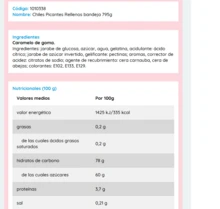 VIDAL Chiles Picantes Rellenos,rellenolas de chile picante bandeja de 75 uds aprox. 795 g Sabor a Cereza Sin gluten Sin grasa Vidal sabor Original garantizada - VIDAL Chiles Picantes - Ver 5