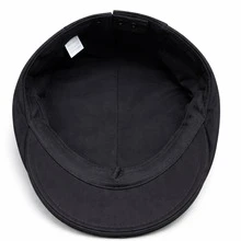 Men's Linen Retro Italian Style Beret Hat/Cap - Black - View 6