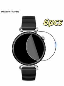 (Lot de 6) Compatible pour Hw Watch GT 6/GT 6 Pro/GT 5/GT5 Pro/Watch GT 4/Watch GT Runner 2/Watch Ultimate 41mm/42mm/43mm/46mm, protecteur d'écran en verre trempé anti-rayures, compatible avec la coque, HD ultra, sans bulles, installation facile - 6 pièces - Voir 10