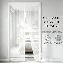 Magnetic Mosquito Door Curtain, No-Drill Automatic Closing Screen Door, High-Density Polyester Fiber Mesh, Fly And Insect Proof Door Curtain, Universal For Balcony And Patio, With Installation Accessories (Hook And Loop, Thumbtacks, Storage Hooks) - Multicolor - View 9