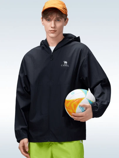 CAMEL CROWN Men's Outdoor Sun Protection Jacket, UV-Resistant, Water-Repellent, Cooling, Moisture-Wicking, And Quick-Drying. Suitable For Spring And Summer. Unisex Style.