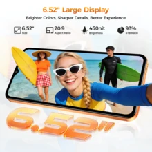 OUKITEL C17 Android 16 解鎖手機 2026-12GB+32GB/16GB+64GB/16GB+128GB, 6.52'' 水滴螢幕, 5000mAh 電池智慧型手機, 13MP+5MP 相機, 八核心, 3.5mm 耳機孔 /GPS - 橘色 - 查看 4