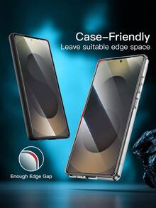 3 piezas Protector de pantalla compatible con Samsung Galaxy S26 Ultra/S25/S24/S23 5G, película de vidrio templado, compatible con ID de huella digital, transparente de alta definición - transparente - Ver 5