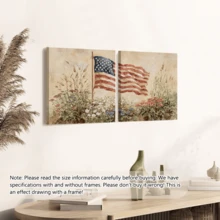 1pc Vintage Style Wall Art Poster, July 4th Art Print, American Flag Painting Print, Independence Day Art, American Decor, Independence Day Wall Art, Framed Or Unframed, Room Decor, Home Decor, College Dorm Apartment Decor, Hotel, Home, Living Room, Bedroom, Bathroom And Office Wall Decor Gift - A - View 10
