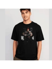Camisa para Caballero con Estampado "Wolves Forever" - Negro - Ver 1