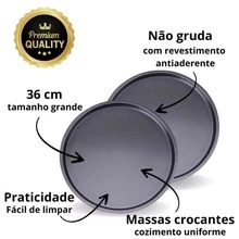 Pizza Pan For Oven, 36 Cm, Freezer , Stainless Steel, Non-Stick, Non-Stick - 查看 8