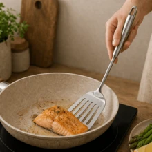 5 Pcs/Set Stainless Steel Cooking Utensil Set, Heat Resistance Metal Kitchen Tools Kitchen Utensil Set Turner Spoon Cooking Tools - Silver - View 2