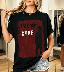 Tee-shirt 100% Coton The Cure Silhouette Robert Smith Rouge Style Grunge - Noir - Voir 6