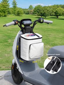 Bolsa de almacenamiento para motocicleta en blanco y negro, con correa de hombro ajustable, de gran capacidad y duradera. Bolsa de alforjas para motocicleta y bicicleta eléctrica, adecuada para ir al trabajo y viajar, regalo ideal para motociclistas, esencial para una conducción cómoda - A - Ver 9