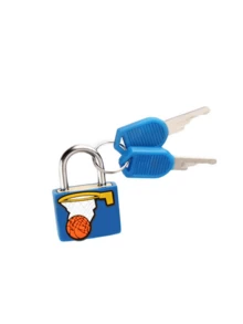 Basketball Pattern Luggage Lock, Small Suitcase Padlock With Key, Strong Copper Lock Core With Plastic Shell (Easy Lock Matching), Compact And Durable, Luggage Lock, Suitcase Mini Padlock, Travel Bag Metal Key Lock - Multicolor - View 14