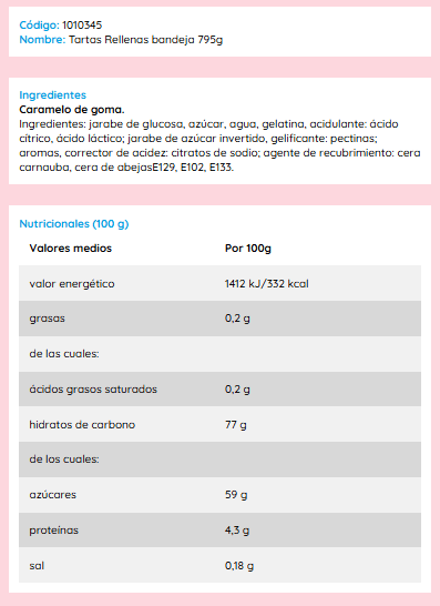 Vidal Dolci e caramelle - Tartas Rellenas - Visualizzare 4