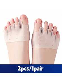 2pcs Silicone Forefoot Pads With Ergonomic 5-Hole Honeycomb Design, Offering Excellent Shock Absorption, Breathability And Secure Fit. Aside From Daily Foot Care, It Can Also Serve As A Practical Accessory For Art, Weddings And Home Decor, Providing Comfortable Wear For Wedding Shoes, Formal Shoes And Home Matching. - Multicolor - View 8