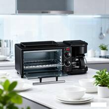 AMERZIS Breakfast Machine Toaster Sandwich Toast Coffee Machine Small Appliances 3-In-1 Multifunctional Household Bread Machine - Xem 4