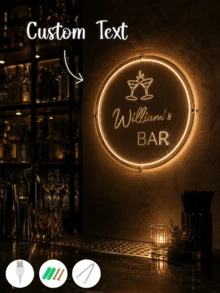 Biển hiệu đèn neon tùy chỉnh, Trang trí tường quầy bar tại nhà/phòng giải trí, Đèn LED quầy bar cá nhân hóa, Biển tên neon cho bố, Biển hiệu khắc 3D, Quà tặng tùy chỉnh cho nam giới, Biển tên neon cá nhân hóa cho Ngày của Cha, Biển hiệu phát sáng, Quà tặng lý tưởng cho nữ giới, bạn trai, bạn gái, gia đình, bạn bè, Đèn ngủ, Đèn neon, Trang trí nhà cửa, Trang trí phòng, Trang trí ngày lễ, Kỷ niệm, Sinh nhật, Đám cưới - Nhiều màu - Xem 2