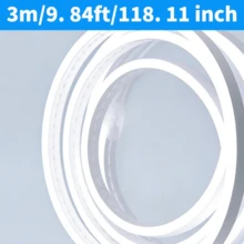 LITSHOW 霓虹LED燈條附觸控開關，IP67防水，USB供電無點狀柔性繩燈，光線均勻，可裁剪自黏膠帶，適用於臥室、鏡子、樓梯、層架、梳妝台、展示櫃、派對、婚禮、節日及居家裝飾 - 白光(6000K) - 查看 11