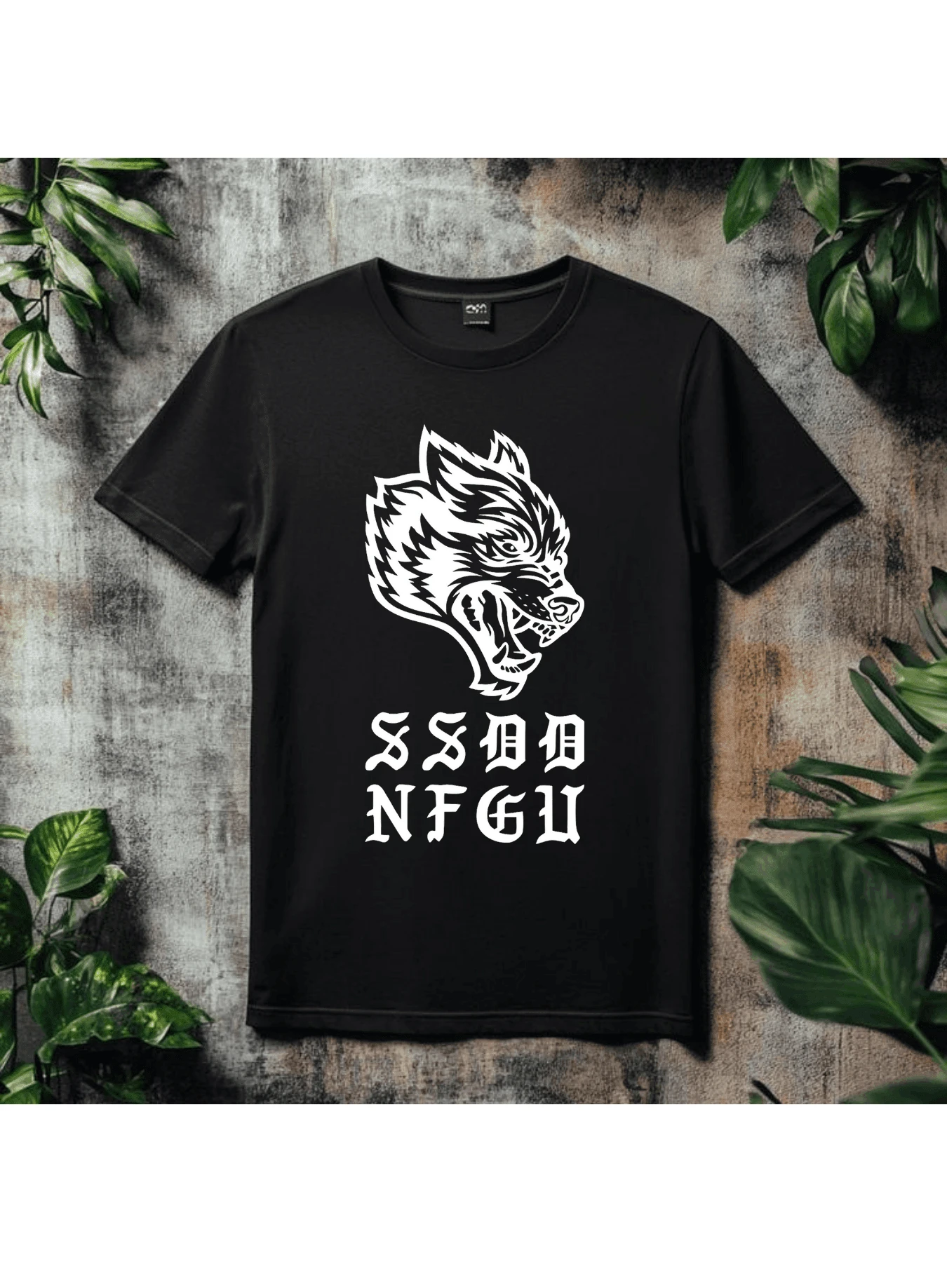 CAMISETA PARA CABALLERO CON ESTAMPADO  LOBO - Negro - Ver 1