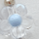 Pequeñas cuentas de plata, azules