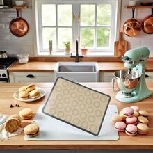 1pc Silicone Baking Mat, Non-Stick Reusable Baking Pad, Heat Resistant Fiberglass Oven Liner, Cake Pan Mat, Suitable For Macarons, Cookies, Baking Tools, Kitchen Accessories, Household Cooking Supplies - View 5