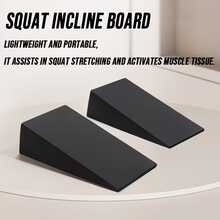 2pcs Adjustable Slant Squat & Calf Stretch Board - Heavy Duty Non-Slip Yoga Blocks With Slant Mechanism, Home Gym Leg Recovery And Strength Training Equipment For Deep Stretching - Improve Balance, Muscle Stability - Suitable For Yoga, Squats, Calf Raises - Durable Black Fitness Blocks For All Fitness Levels - Perfect For Leg Workouts, Squats And Stretching Exercises - Black - View 12