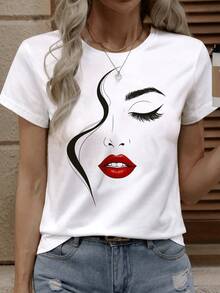 Abstract Heart In Soft Tones Symbolizing Love, Hope, Freedom, And Inner Energy, With Harmonious Lines That Evoke Calm And Connection With Oneself. A Modern And Comfortable Casual Women's T-Shirt. - 白色 - 查看 1